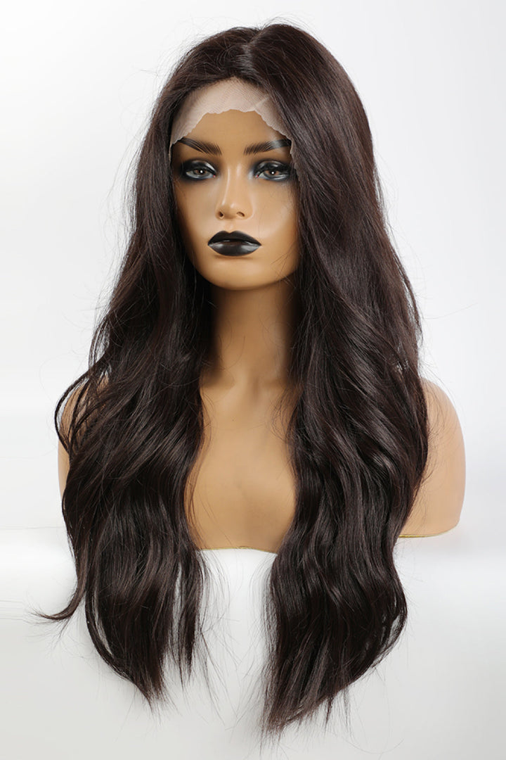 13*2" Lace Front Wigs Synthetic Long Wave 26" Heat Safe 150% Density in Brown-Ever Joy