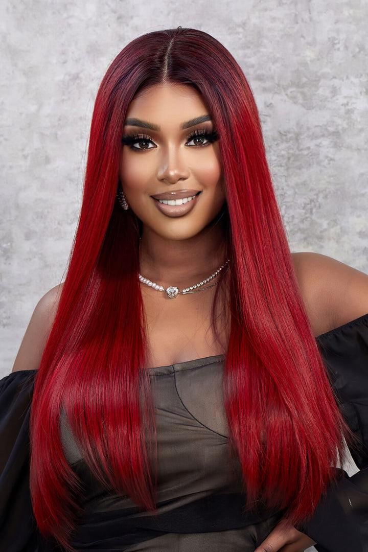 13*2" Lace Front Wigs Synthetic Straight 26" 150% Density-Ever Joy