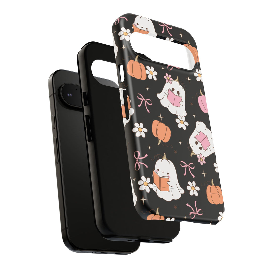 Cute Ghost Phone Case | Fall Aesthetic, Halloween Gift, Phone Accessories, Spooky Decor, Book Lover