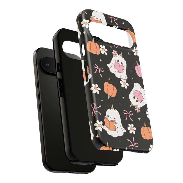 Cute Ghost Phone Case | Fall Aesthetic, Halloween Gift, Phone Accessories, Spooky Decor, Book Lover