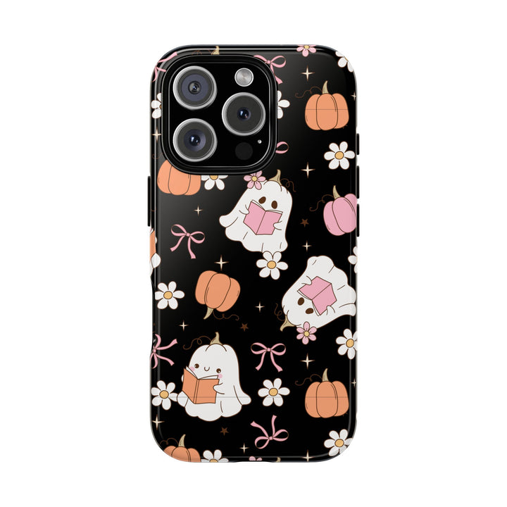 Cute Ghost Phone Case | Fall Aesthetic, Halloween Gift, Phone Accessories, Spooky Decor, Book Lover