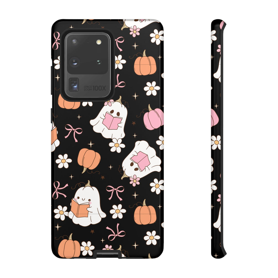 Cute Ghost Phone Case | Fall Aesthetic, Halloween Gift, Phone Accessories, Spooky Decor, Book Lover