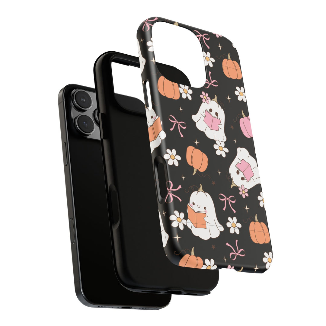 Cute Ghost Phone Case | Fall Aesthetic, Halloween Gift, Phone Accessories, Spooky Decor, Book Lover
