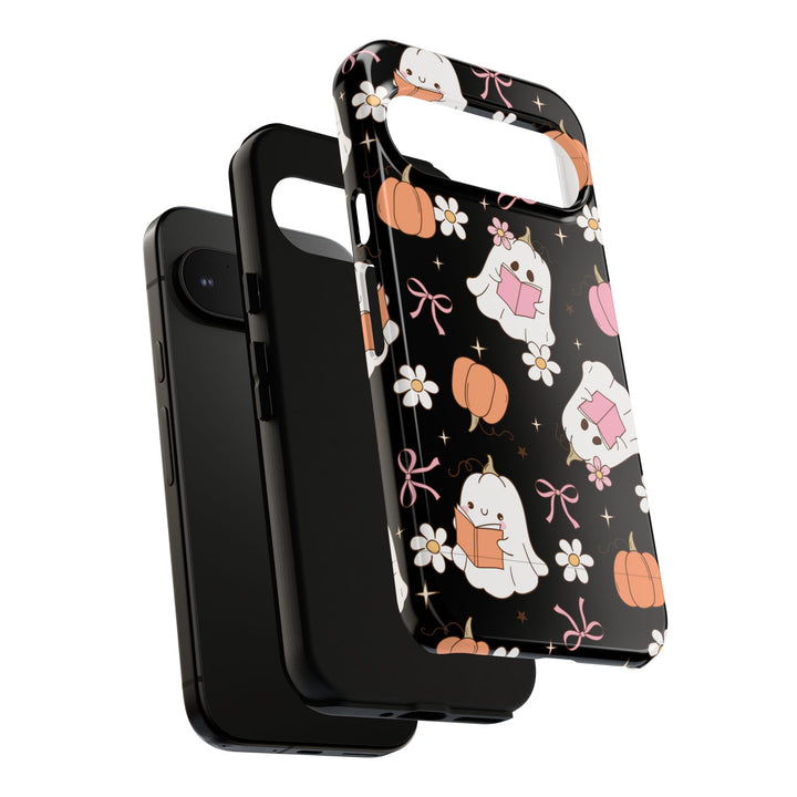 Cute Ghost Phone Case | Fall Aesthetic, Halloween Gift, Phone Accessories, Spooky Decor, Book Lover