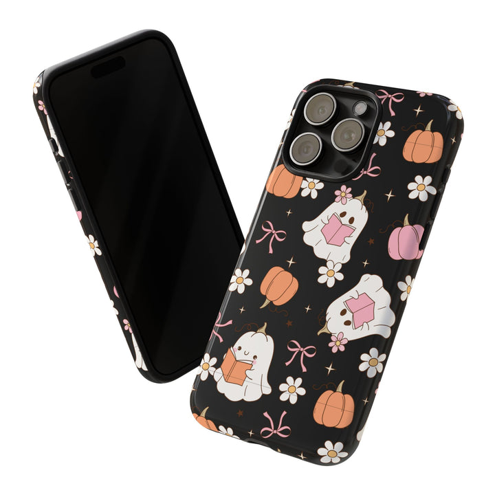 Cute Ghost Phone Case | Fall Aesthetic, Halloween Gift, Phone Accessories, Spooky Decor, Book Lover