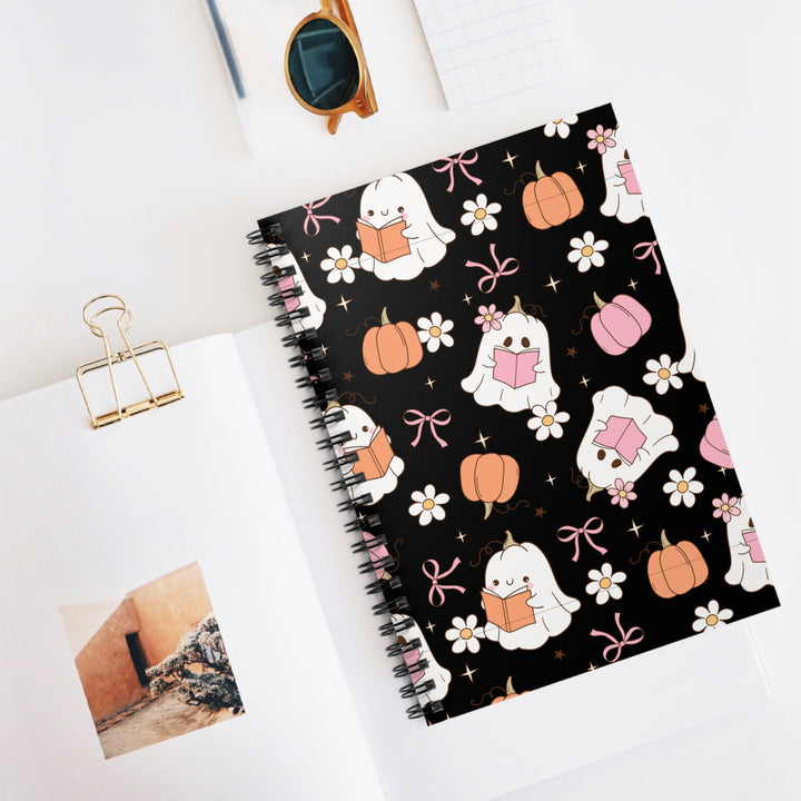 Spooky Cute Bookish Ghost Notebook – Pastel Halloween Journal for Readers & Writers