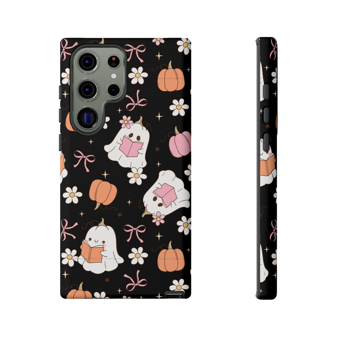 Cute Ghost Phone Case | Fall Aesthetic, Halloween Gift, Phone Accessories, Spooky Decor, Book Lover