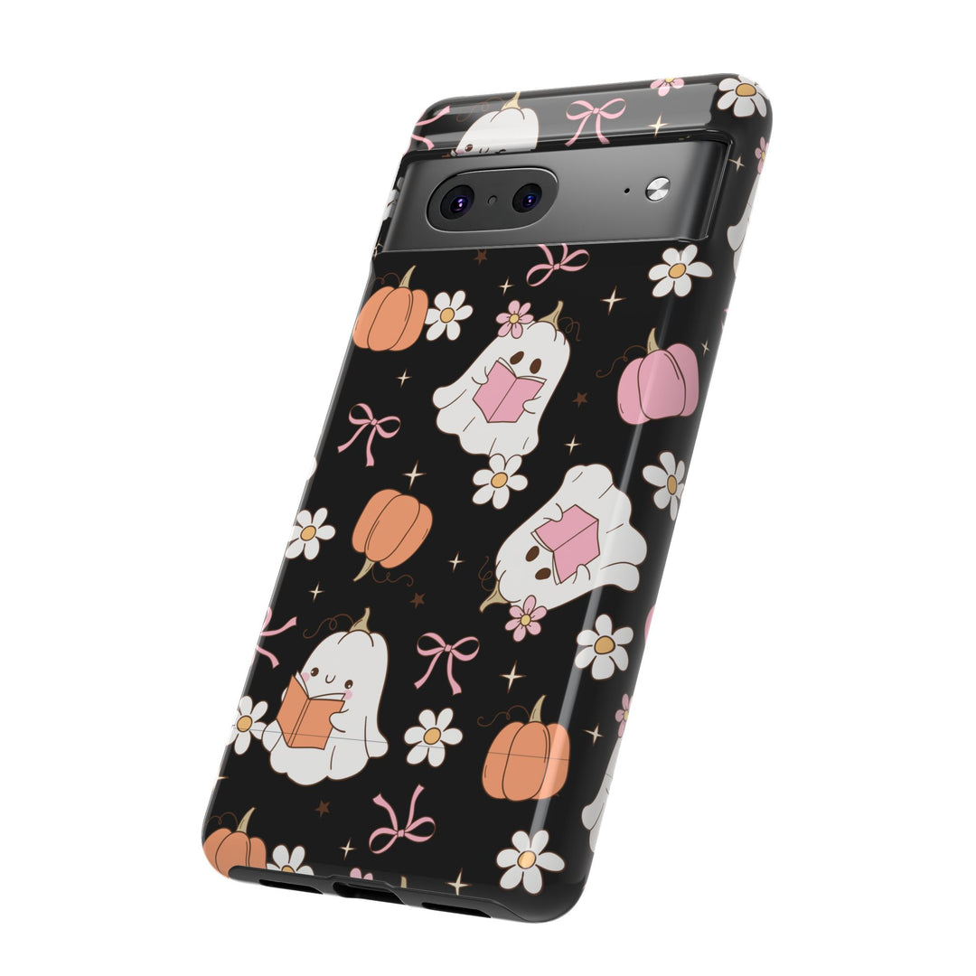 Cute Ghost Phone Case | Fall Aesthetic, Halloween Gift, Phone Accessories, Spooky Decor, Book Lover