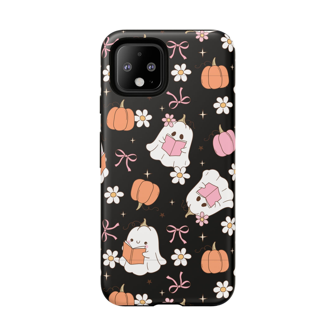 Cute Ghost Phone Case | Fall Aesthetic, Halloween Gift, Phone Accessories, Spooky Decor, Book Lover