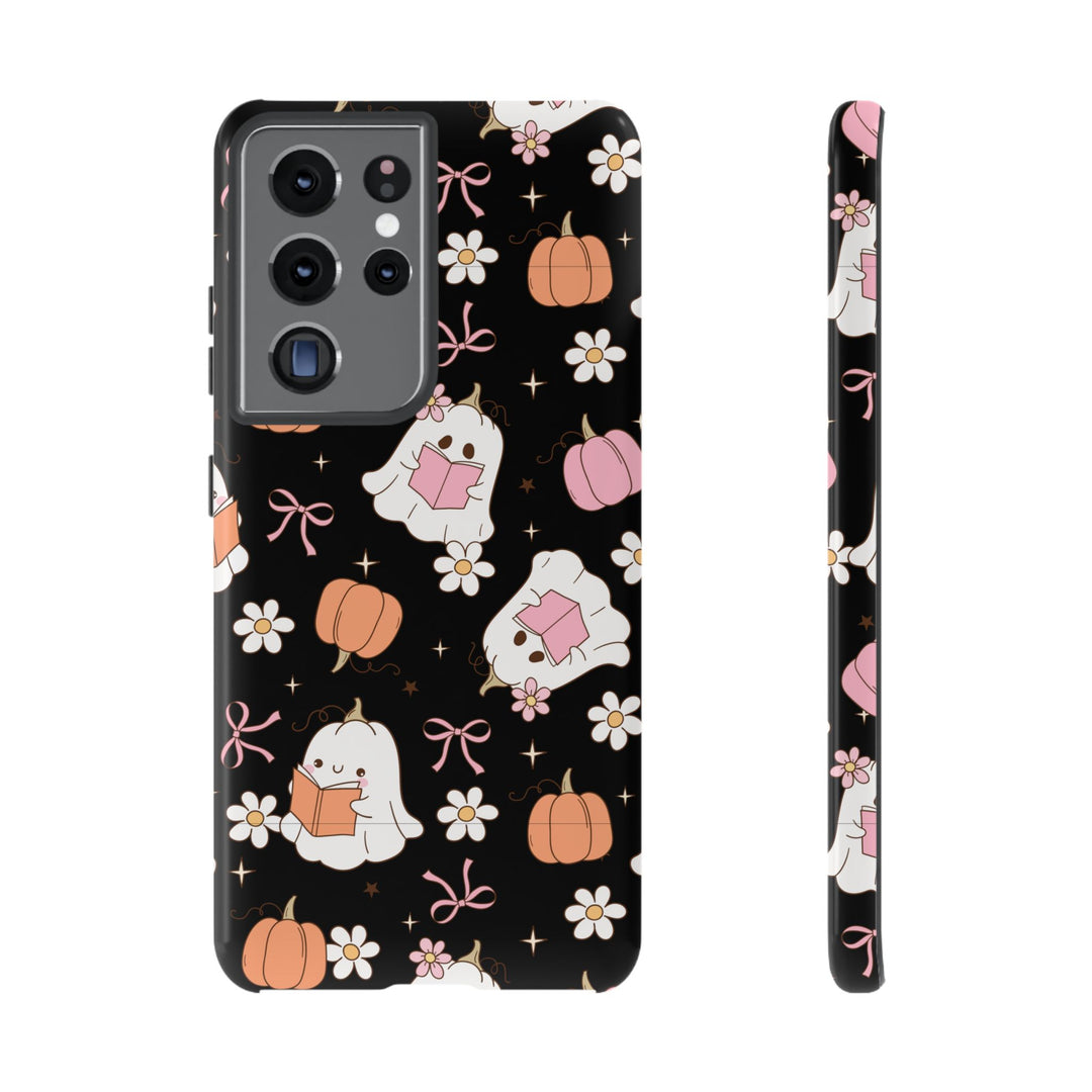 Cute Ghost Phone Case | Fall Aesthetic, Halloween Gift, Phone Accessories, Spooky Decor, Book Lover
