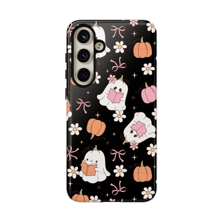 Cute Ghost Phone Case | Fall Aesthetic, Halloween Gift, Phone Accessories, Spooky Decor, Book Lover