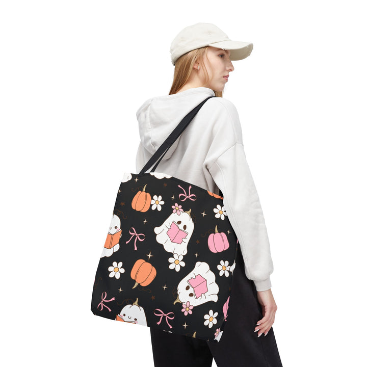 Whimsical Ghost Tote Bag | Cute Halloween Bag, Trick-or-Treat Tote, Fall Shopping Bag, Spooky Gift, Candy Bag