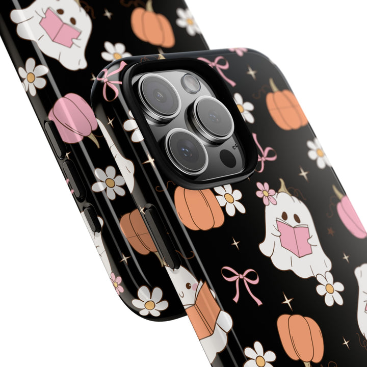 Cute Ghost Phone Case | Fall Aesthetic, Halloween Gift, Phone Accessories, Spooky Decor, Book Lover