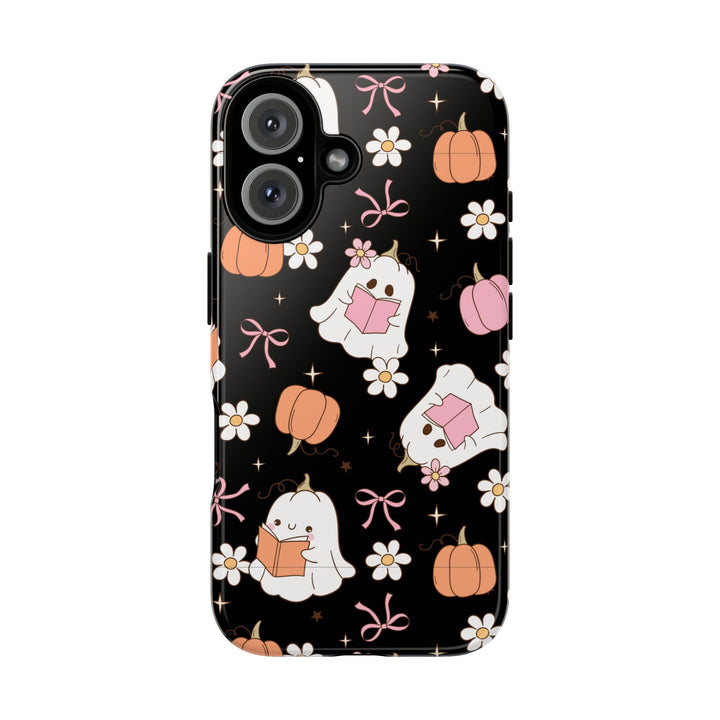 Cute Ghost Phone Case | Fall Aesthetic, Halloween Gift, Phone Accessories, Spooky Decor, Book Lover