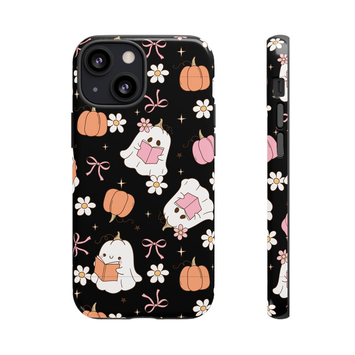 Cute Ghost Phone Case | Fall Aesthetic, Halloween Gift, Phone Accessories, Spooky Decor, Book Lover