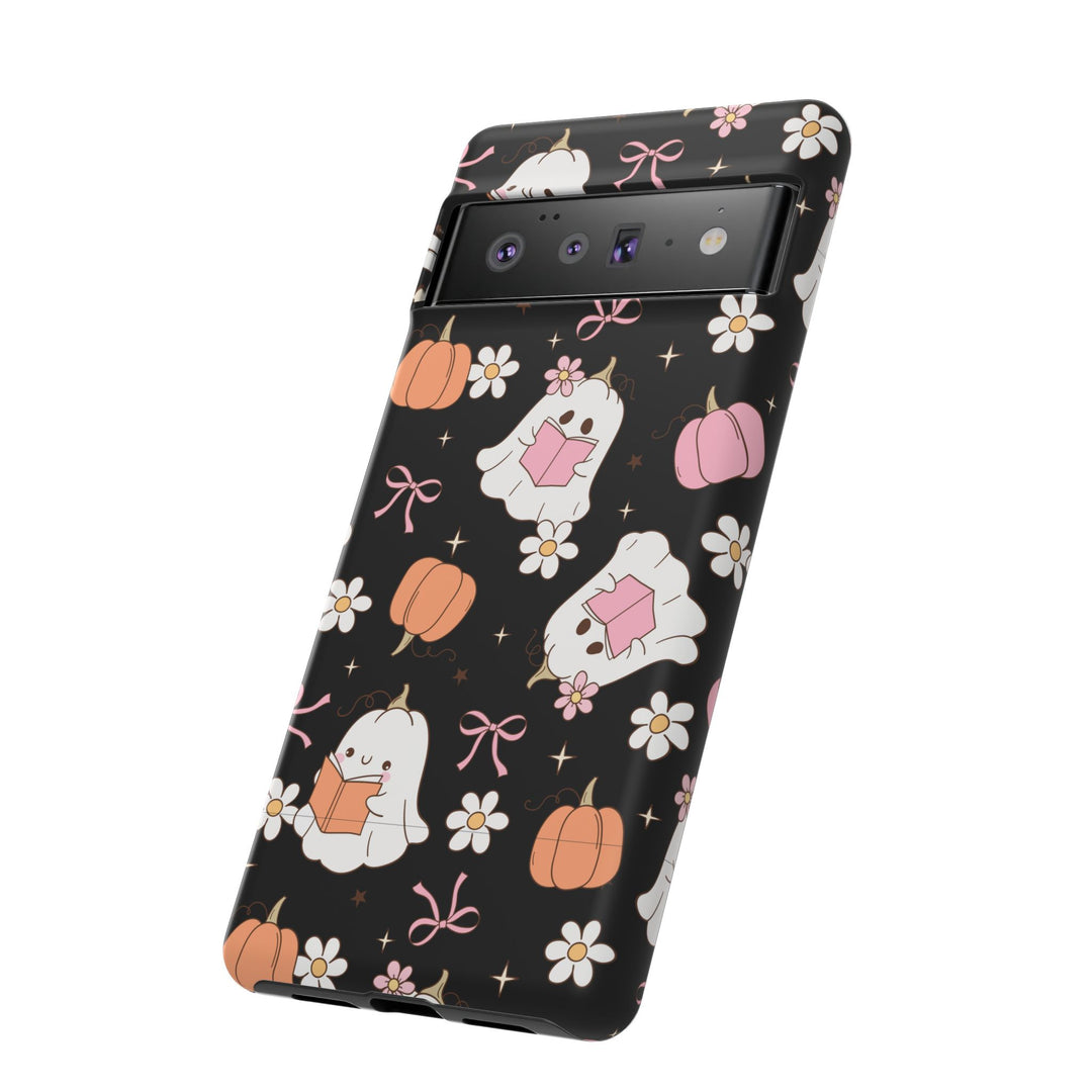 Cute Ghost Phone Case | Fall Aesthetic, Halloween Gift, Phone Accessories, Spooky Decor, Book Lover