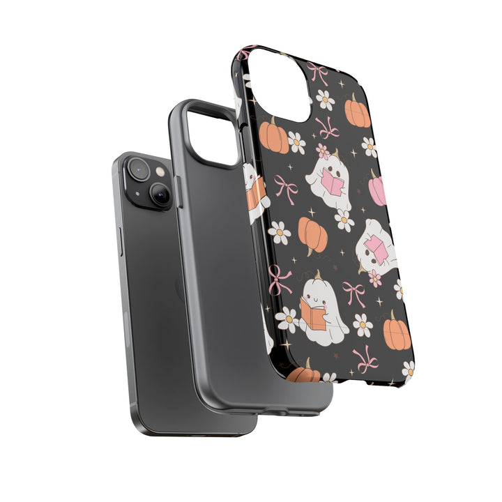 Cute Ghost Phone Case | Fall Aesthetic, Halloween Gift, Phone Accessories, Spooky Decor, Book Lover