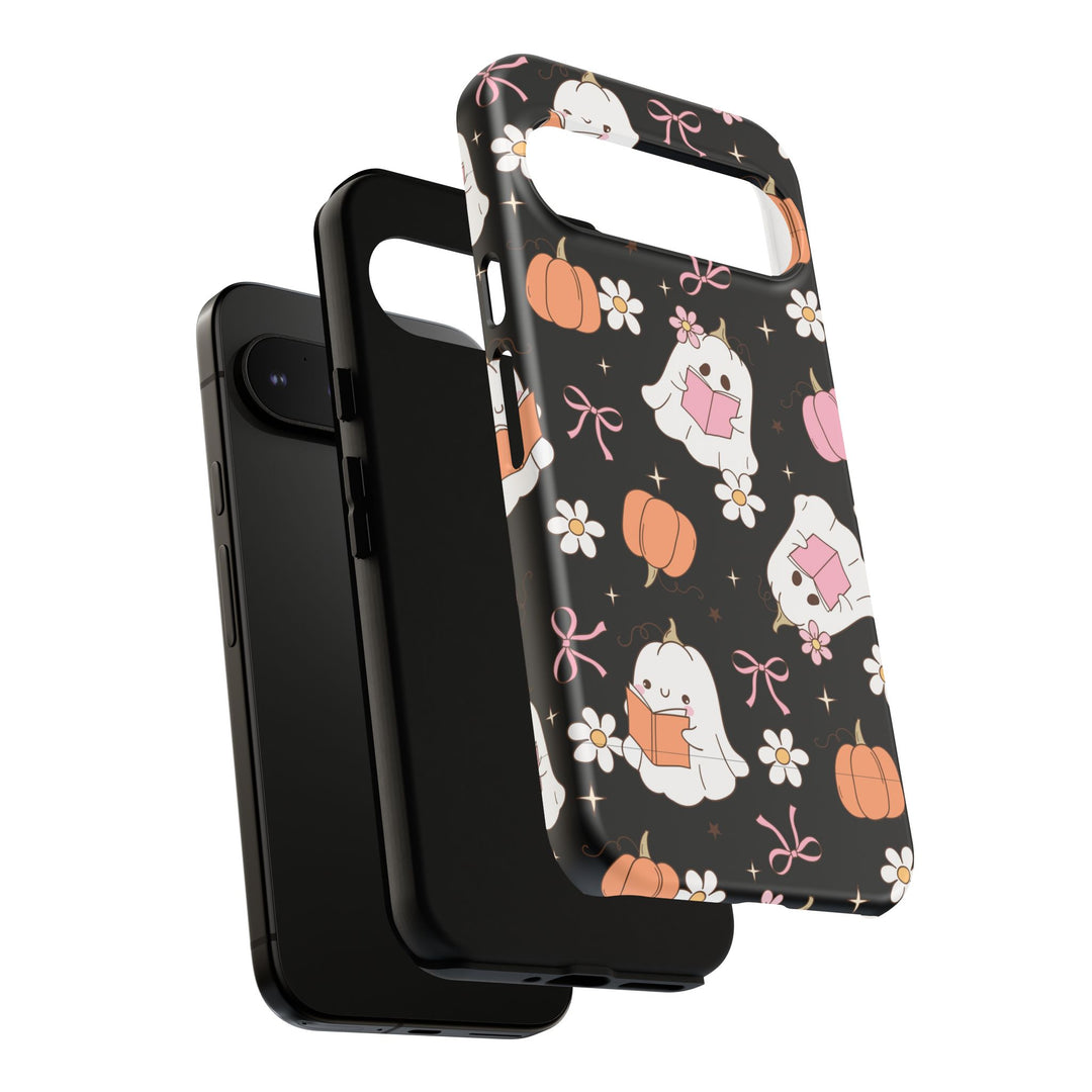 Cute Ghost Phone Case | Fall Aesthetic, Halloween Gift, Phone Accessories, Spooky Decor, Book Lover