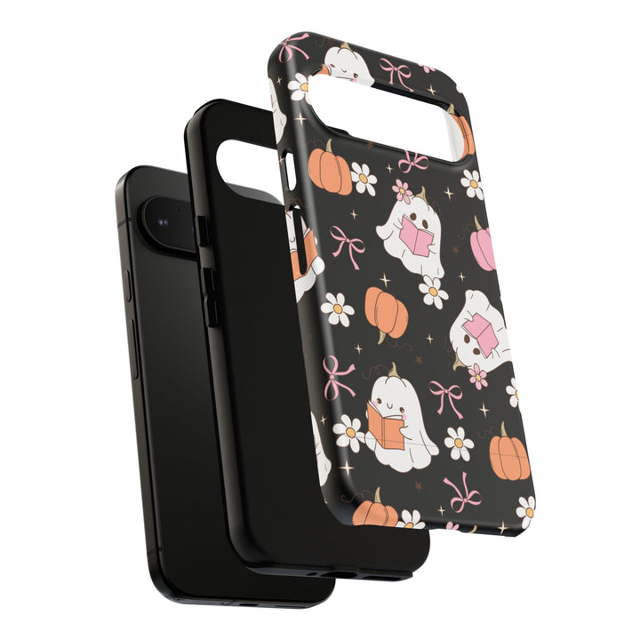 Cute Ghost Phone Case | Fall Aesthetic, Halloween Gift, Phone Accessories, Spooky Decor, Book Lover