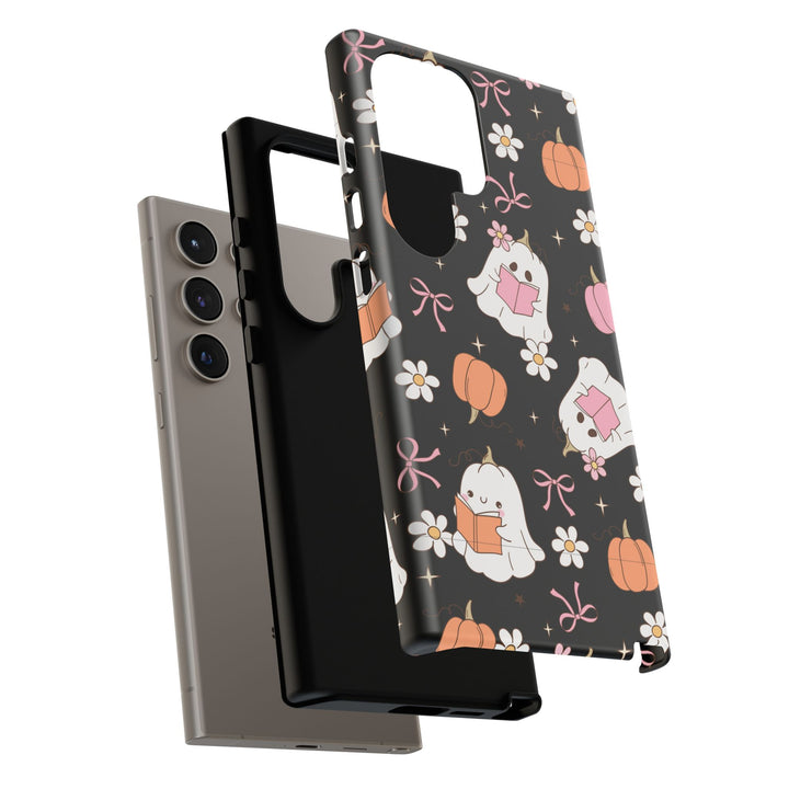 Cute Ghost Phone Case | Fall Aesthetic, Halloween Gift, Phone Accessories, Spooky Decor, Book Lover