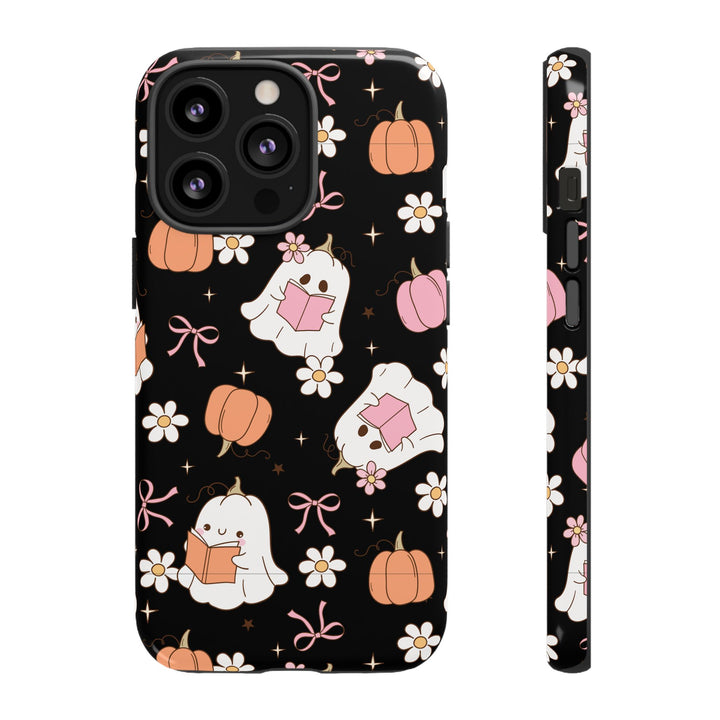 Cute Ghost Phone Case | Fall Aesthetic, Halloween Gift, Phone Accessories, Spooky Decor, Book Lover