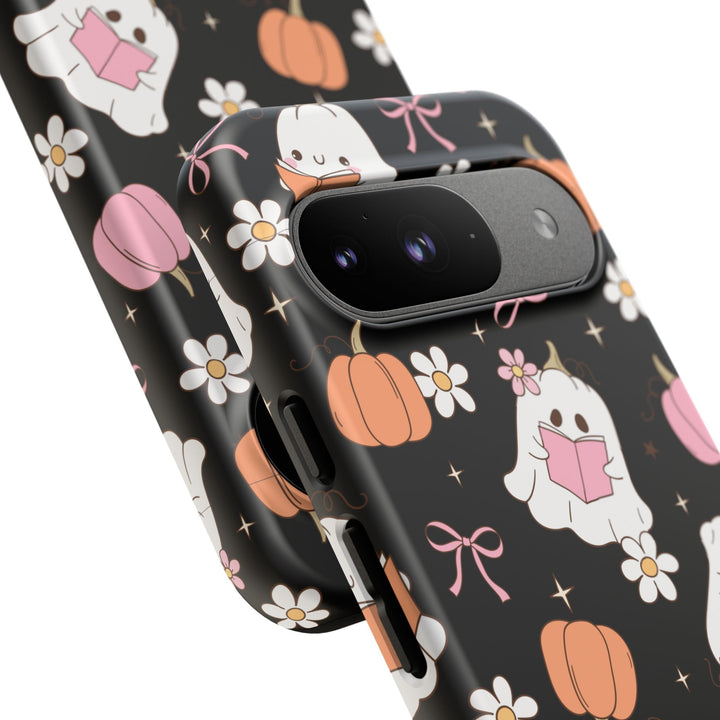 Cute Ghost Phone Case | Fall Aesthetic, Halloween Gift, Phone Accessories, Spooky Decor, Book Lover