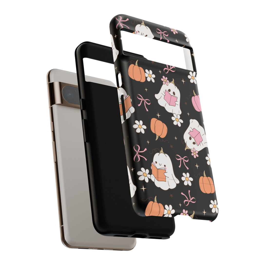 Cute Ghost Phone Case | Fall Aesthetic, Halloween Gift, Phone Accessories, Spooky Decor, Book Lover