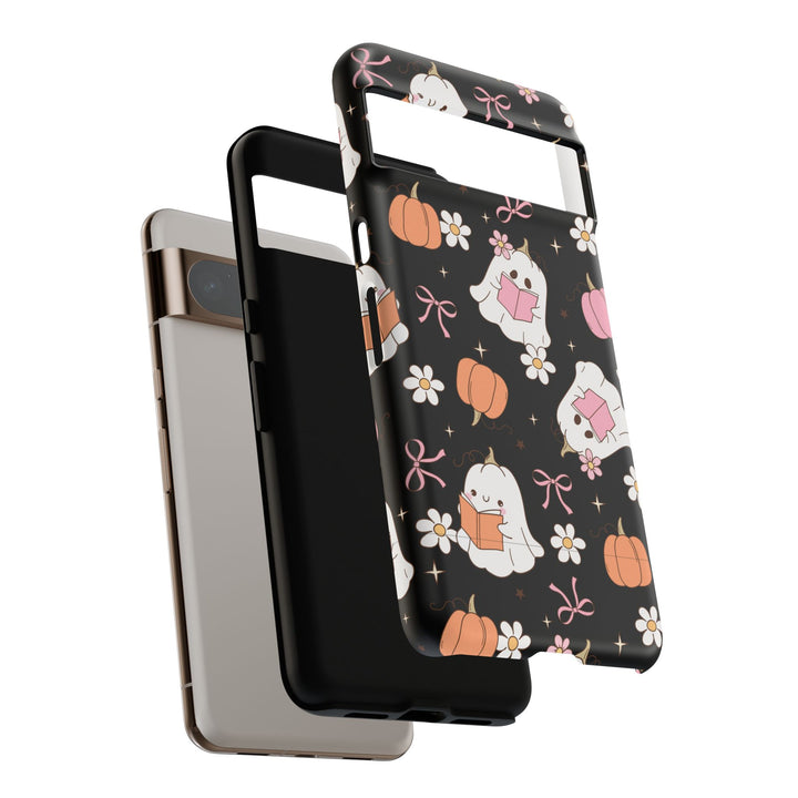 Cute Ghost Phone Case | Fall Aesthetic, Halloween Gift, Phone Accessories, Spooky Decor, Book Lover