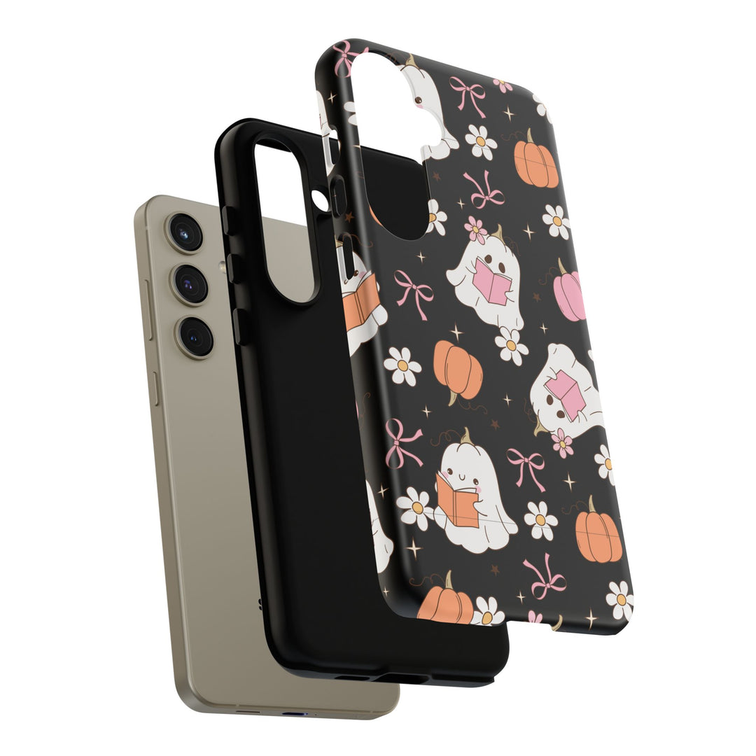 Cute Ghost Phone Case | Fall Aesthetic, Halloween Gift, Phone Accessories, Spooky Decor, Book Lover