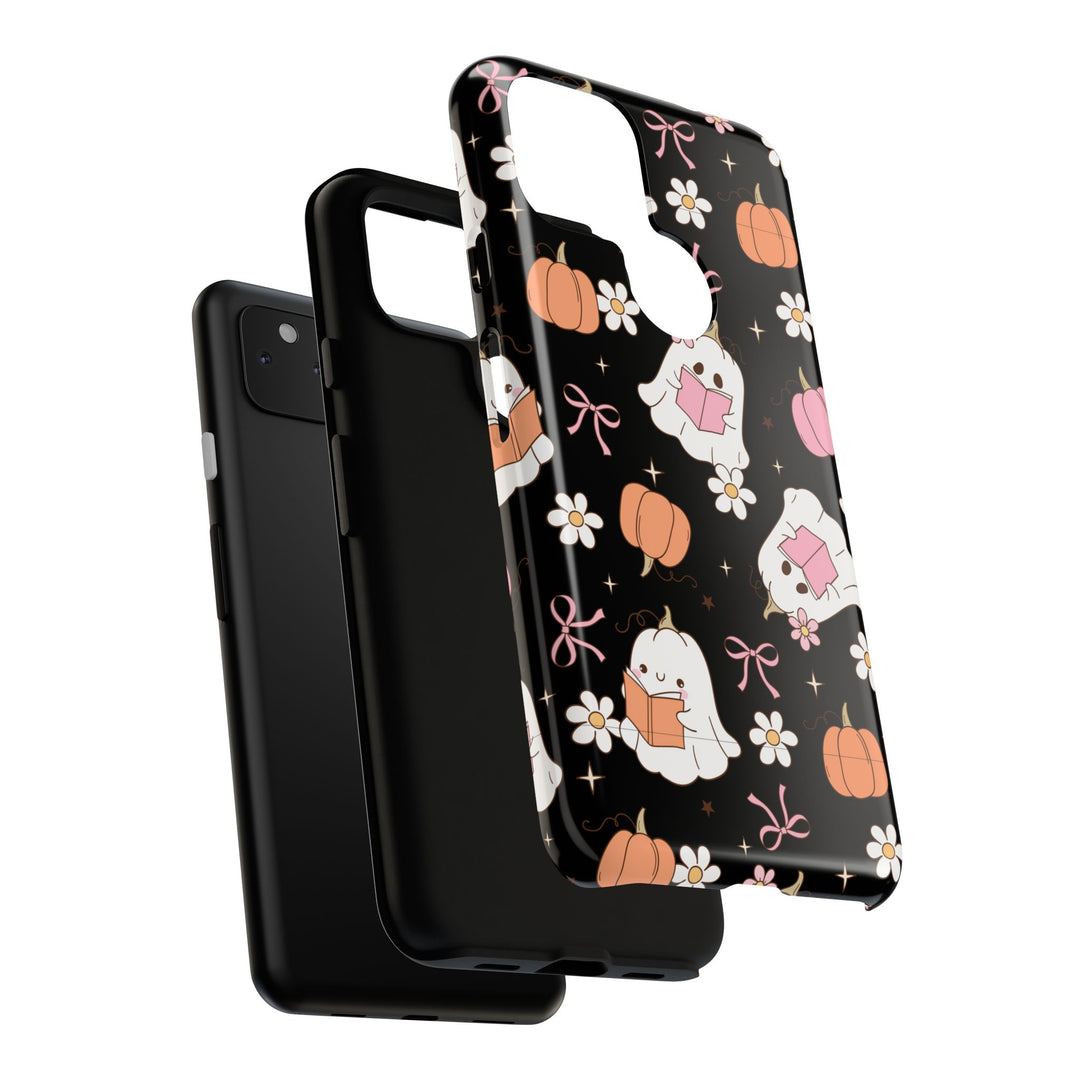 Cute Ghost Phone Case | Fall Aesthetic, Halloween Gift, Phone Accessories, Spooky Decor, Book Lover