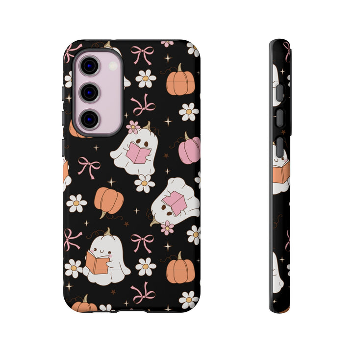 Cute Ghost Phone Case | Fall Aesthetic, Halloween Gift, Phone Accessories, Spooky Decor, Book Lover
