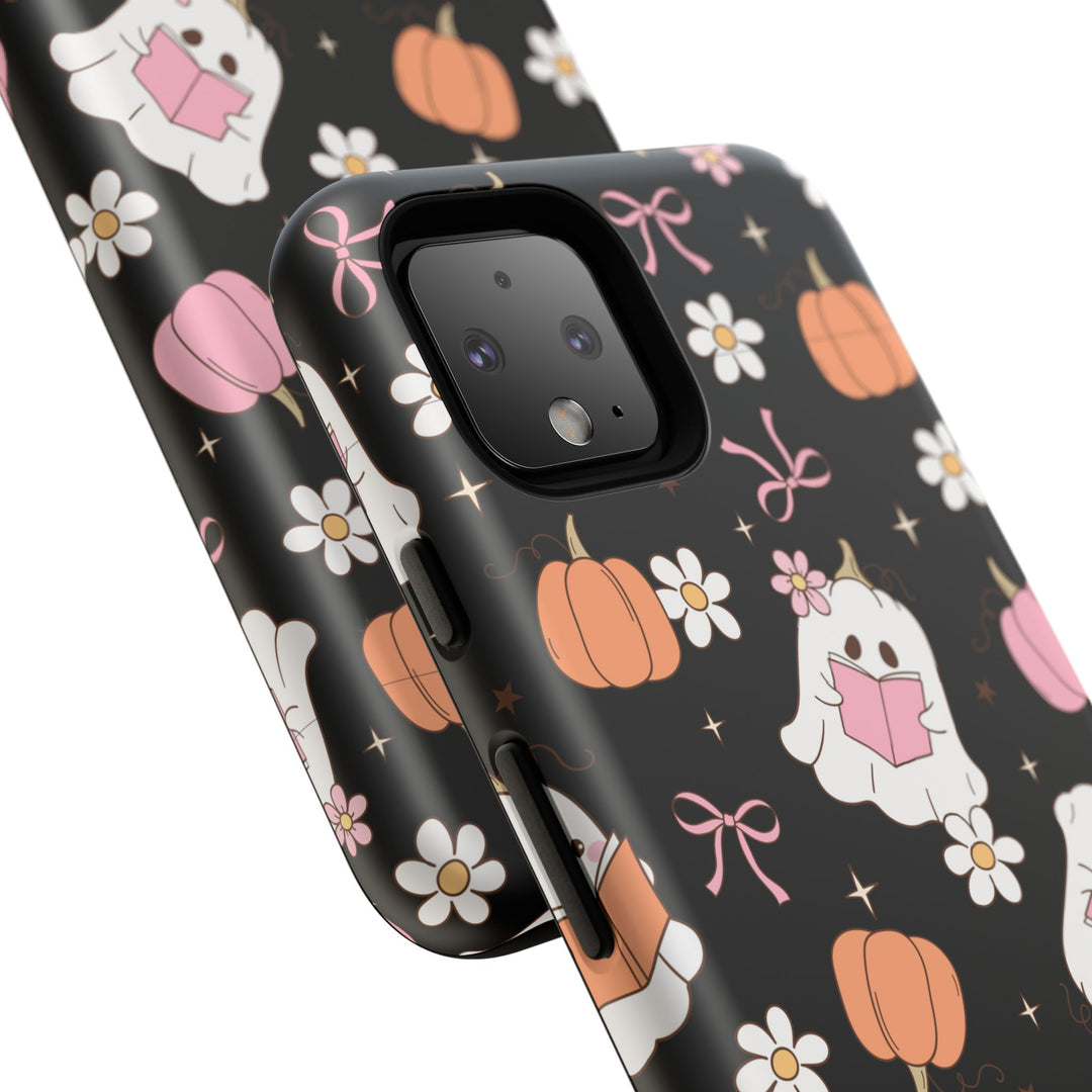 Cute Ghost Phone Case | Fall Aesthetic, Halloween Gift, Phone Accessories, Spooky Decor, Book Lover
