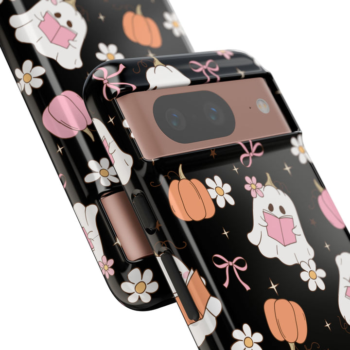 Cute Ghost Phone Case | Fall Aesthetic, Halloween Gift, Phone Accessories, Spooky Decor, Book Lover