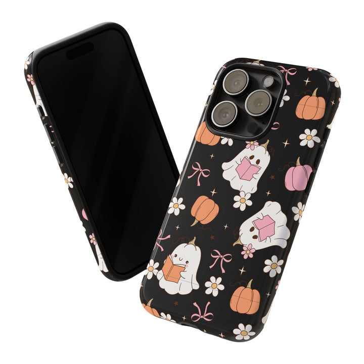 Cute Ghost Phone Case | Fall Aesthetic, Halloween Gift, Phone Accessories, Spooky Decor, Book Lover