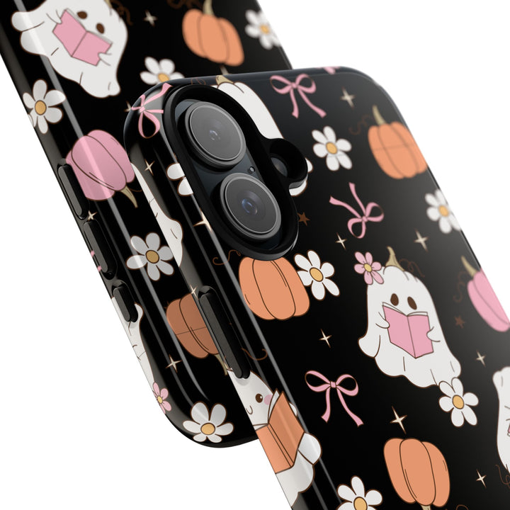 Cute Ghost Phone Case | Fall Aesthetic, Halloween Gift, Phone Accessories, Spooky Decor, Book Lover