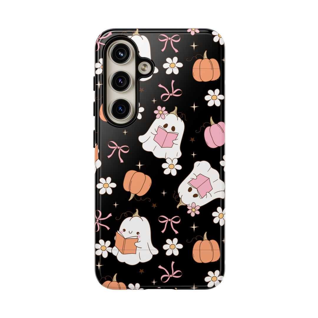 Cute Ghost Phone Case | Fall Aesthetic, Halloween Gift, Phone Accessories, Spooky Decor, Book Lover