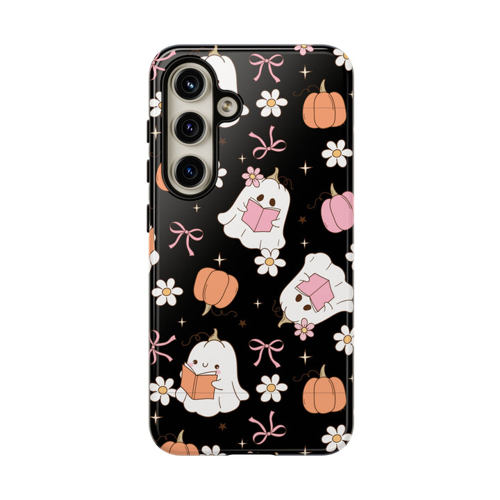 Cute Ghost Phone Case | Fall Aesthetic, Halloween Gift, Phone Accessories, Spooky Decor, Book Lover