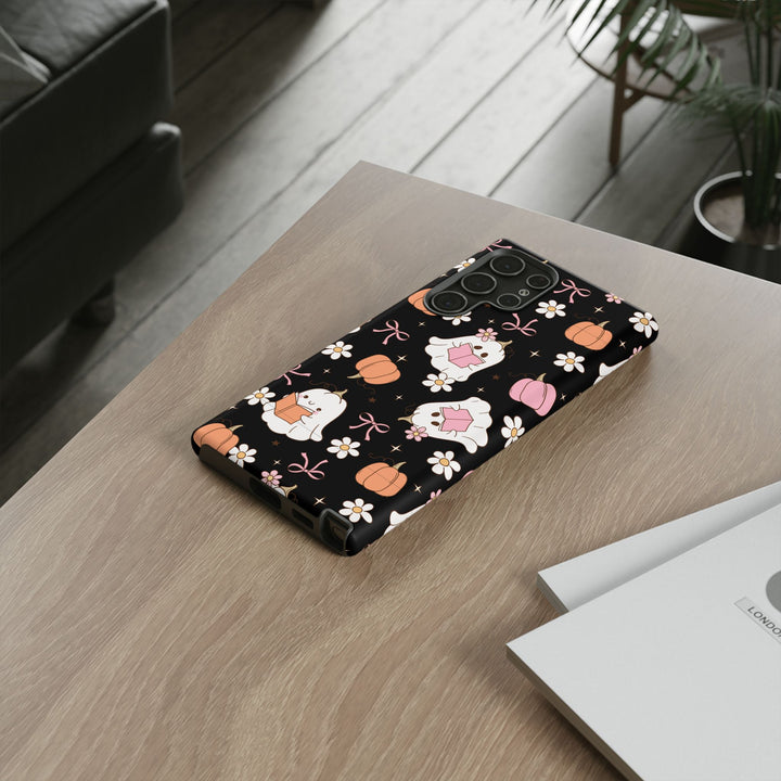 Cute Ghost Phone Case | Fall Aesthetic, Halloween Gift, Phone Accessories, Spooky Decor, Book Lover