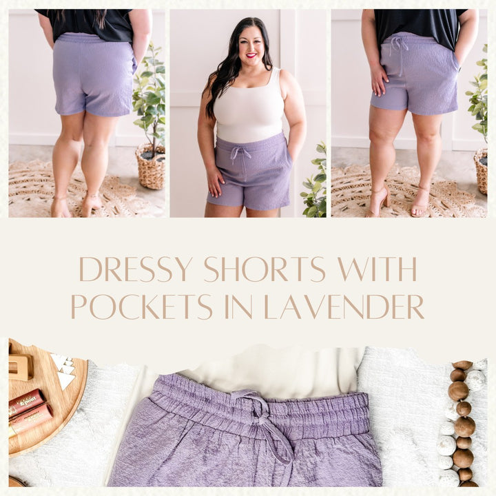 Dressy Shorts With Pockets In Lavender