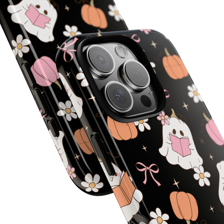 Cute Ghost Phone Case | Fall Aesthetic, Halloween Gift, Phone Accessories, Spooky Decor, Book Lover