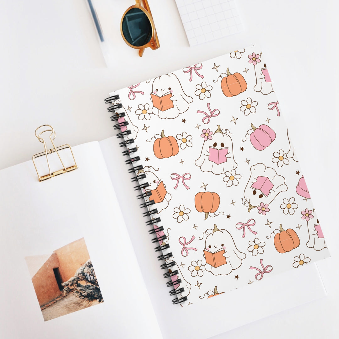 Spooky Cute Bookish Ghost Notebook – Pastel Halloween Journal for Readers & Writers