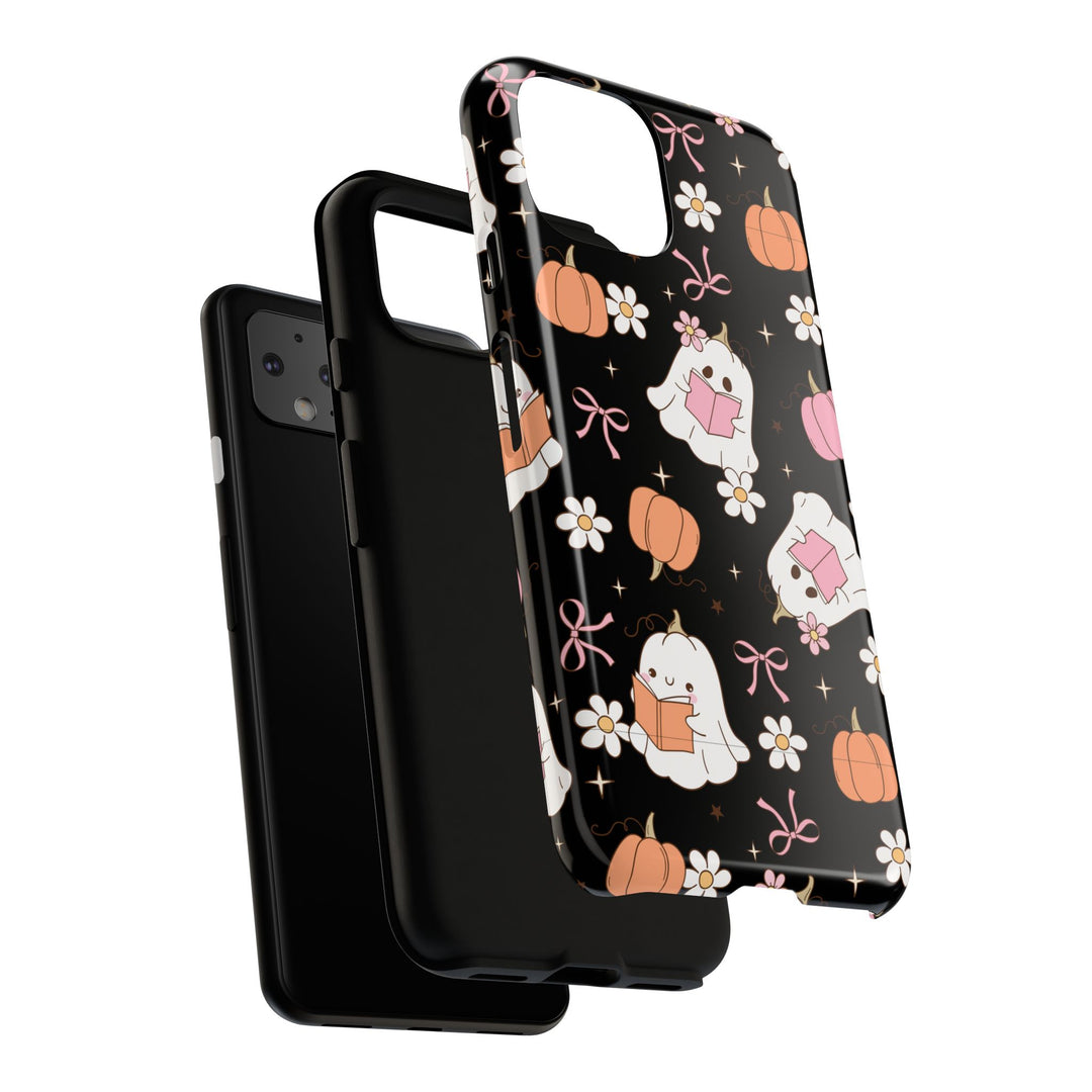 Cute Ghost Phone Case | Fall Aesthetic, Halloween Gift, Phone Accessories, Spooky Decor, Book Lover
