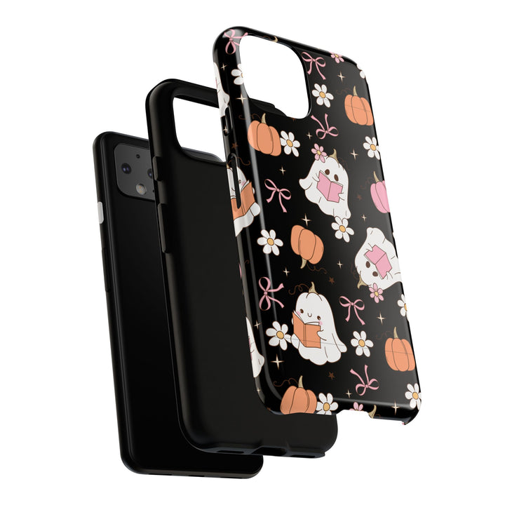 Cute Ghost Phone Case | Fall Aesthetic, Halloween Gift, Phone Accessories, Spooky Decor, Book Lover