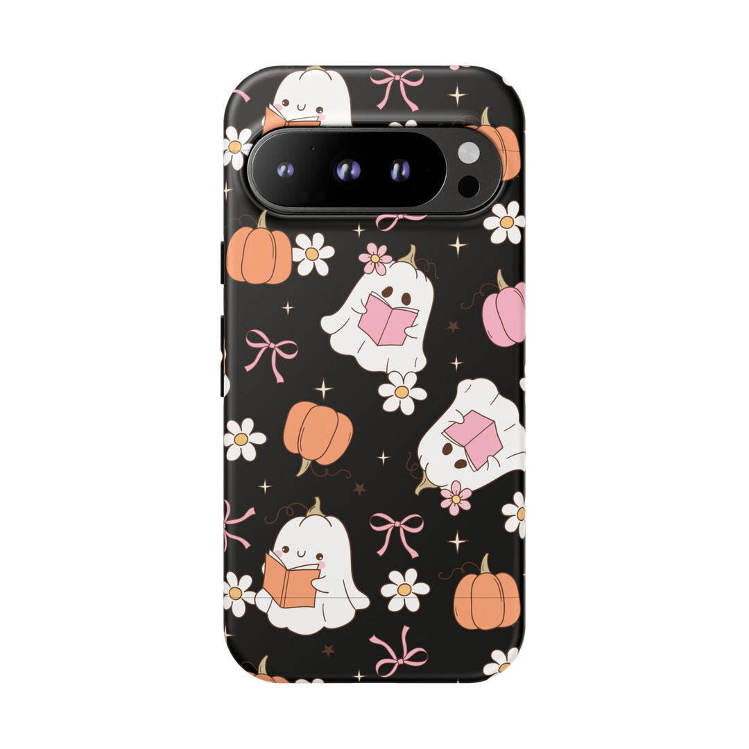 Cute Ghost Phone Case | Fall Aesthetic, Halloween Gift, Phone Accessories, Spooky Decor, Book Lover