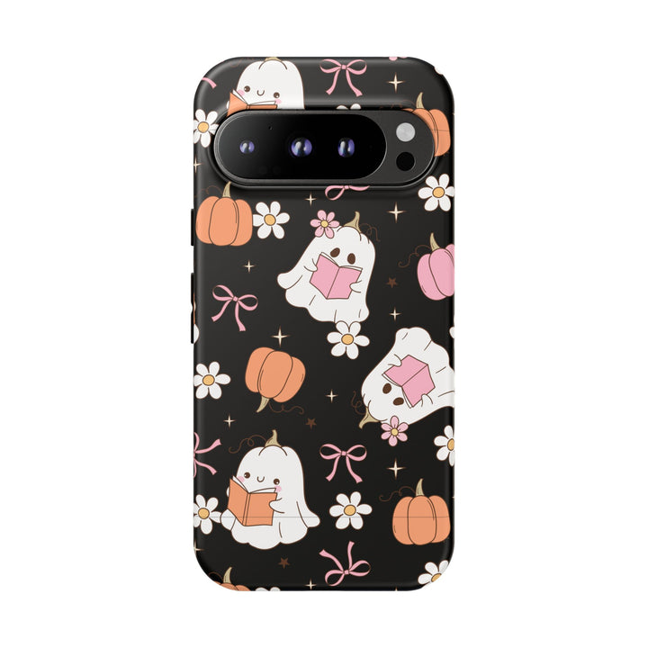 Cute Ghost Phone Case | Fall Aesthetic, Halloween Gift, Phone Accessories, Spooky Decor, Book Lover