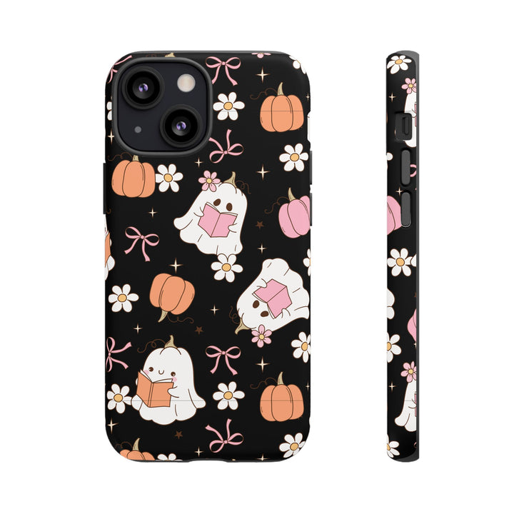 Cute Ghost Phone Case | Fall Aesthetic, Halloween Gift, Phone Accessories, Spooky Decor, Book Lover