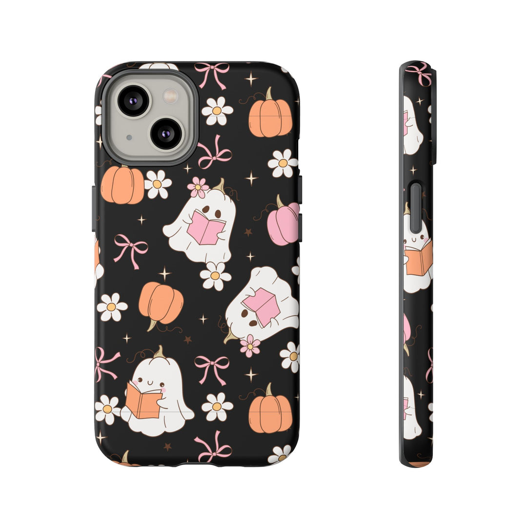Cute Ghost Phone Case | Fall Aesthetic, Halloween Gift, Phone Accessories, Spooky Decor, Book Lover