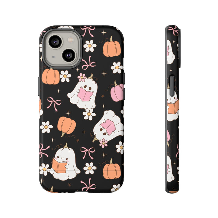 Cute Ghost Phone Case | Fall Aesthetic, Halloween Gift, Phone Accessories, Spooky Decor, Book Lover