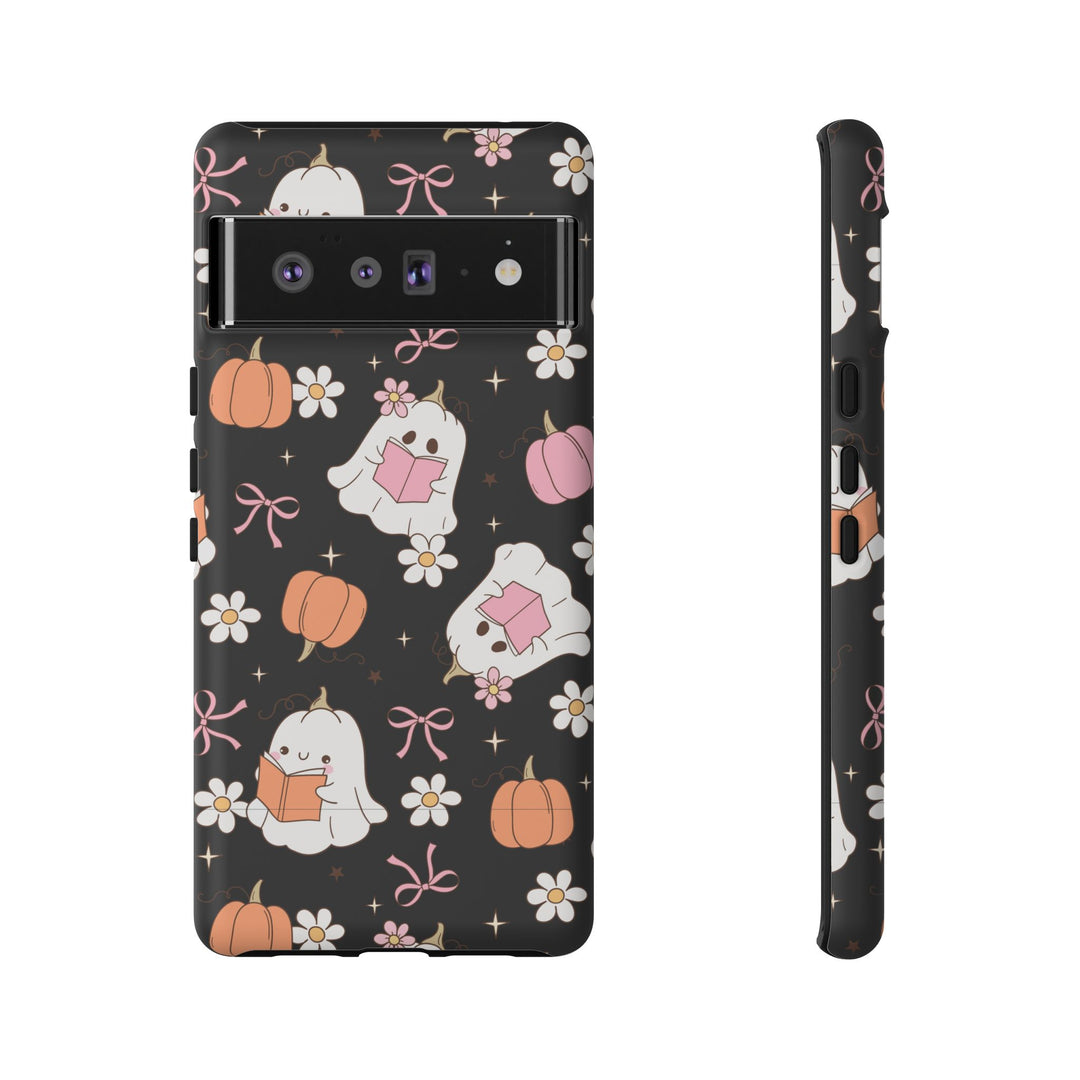 Cute Ghost Phone Case | Fall Aesthetic, Halloween Gift, Phone Accessories, Spooky Decor, Book Lover