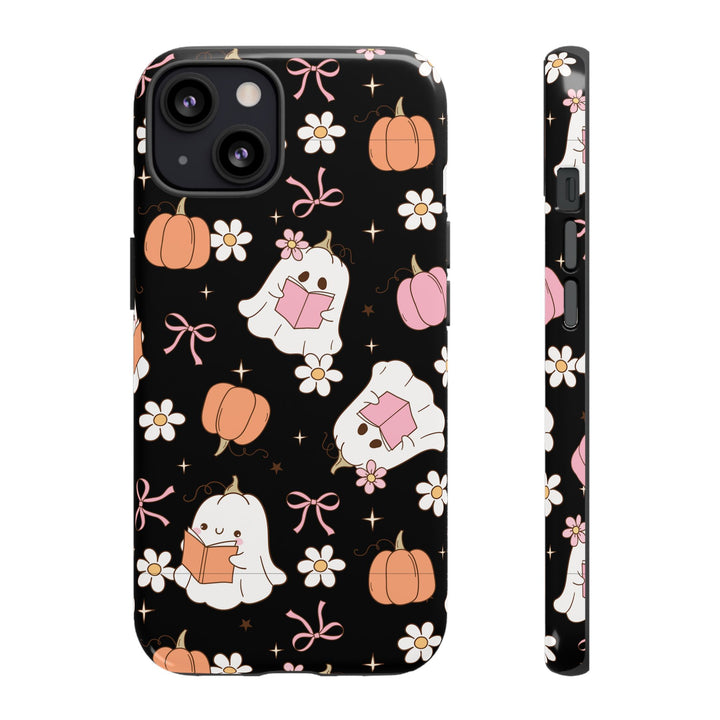 Cute Ghost Phone Case | Fall Aesthetic, Halloween Gift, Phone Accessories, Spooky Decor, Book Lover